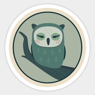 Sleeping Owl T-Shirt Sticker